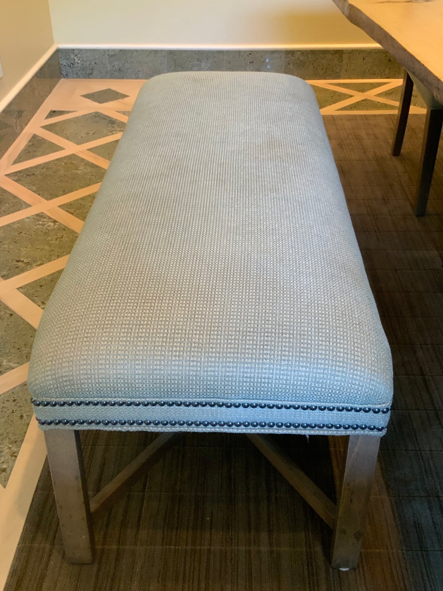 Ethan Allen Upholstered Benches Coral, Light blue