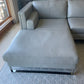 Stone Creek Classic by Moroni, Light Gray Tumbled Leather Sectional Sofa